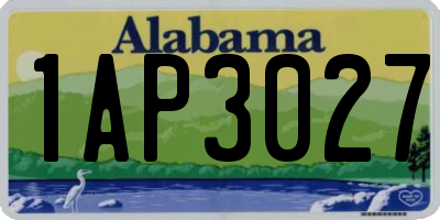 AL license plate 1AP3027