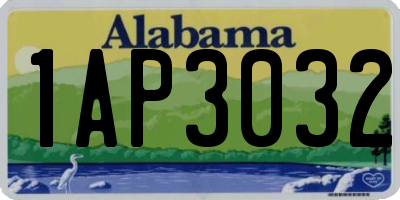 AL license plate 1AP3032