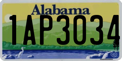 AL license plate 1AP3034
