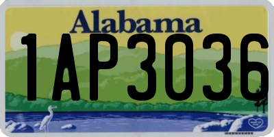 AL license plate 1AP3036