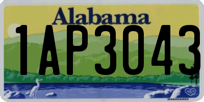AL license plate 1AP3043