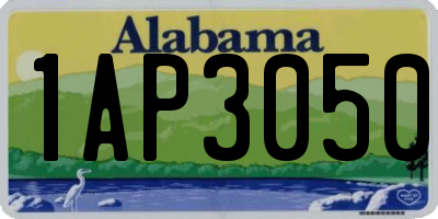 AL license plate 1AP3050