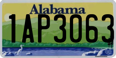 AL license plate 1AP3063