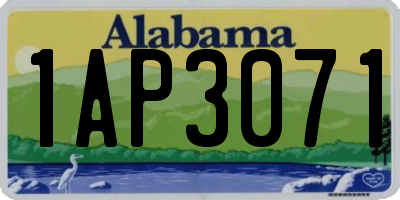 AL license plate 1AP3071