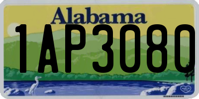 AL license plate 1AP3080