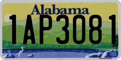 AL license plate 1AP3081