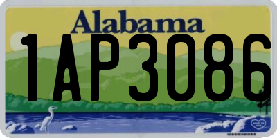 AL license plate 1AP3086