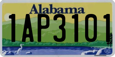 AL license plate 1AP3101