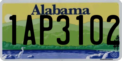 AL license plate 1AP3102