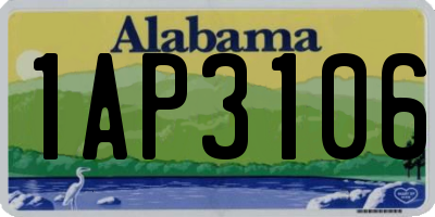AL license plate 1AP3106