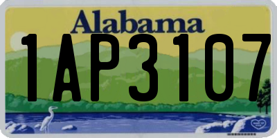 AL license plate 1AP3107