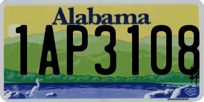 AL license plate 1AP3108