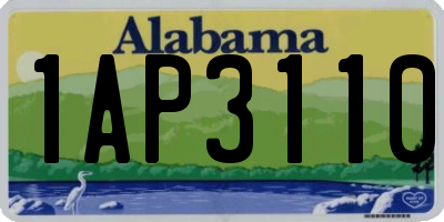 AL license plate 1AP3110