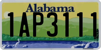 AL license plate 1AP3111