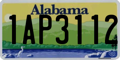 AL license plate 1AP3112
