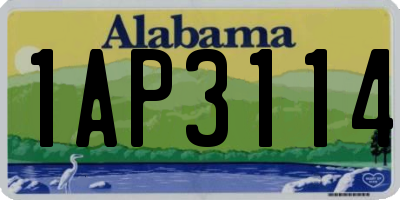 AL license plate 1AP3114