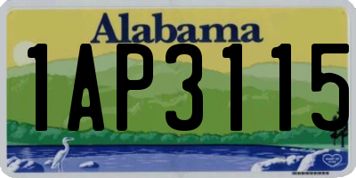 AL license plate 1AP3115