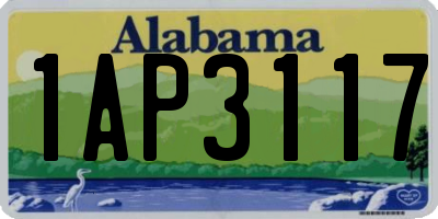 AL license plate 1AP3117