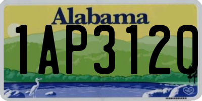 AL license plate 1AP3120