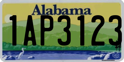 AL license plate 1AP3123
