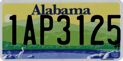 AL license plate 1AP3125