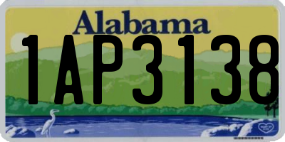 AL license plate 1AP3138