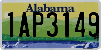 AL license plate 1AP3149