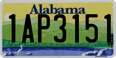 AL license plate 1AP3151