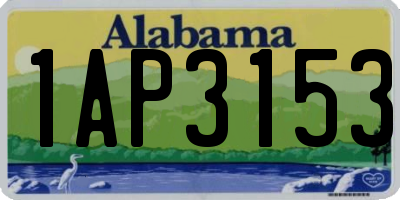 AL license plate 1AP3153