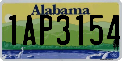 AL license plate 1AP3154