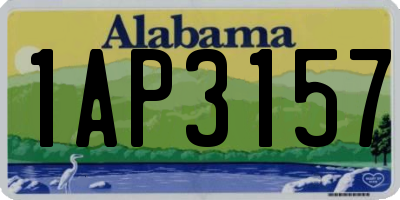 AL license plate 1AP3157