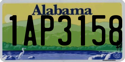 AL license plate 1AP3158