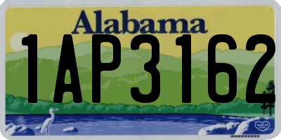 AL license plate 1AP3162