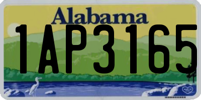 AL license plate 1AP3165