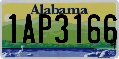 AL license plate 1AP3166