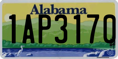 AL license plate 1AP3170