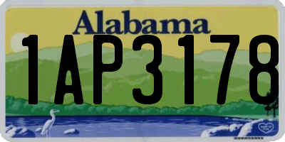 AL license plate 1AP3178