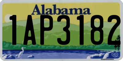 AL license plate 1AP3182