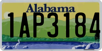 AL license plate 1AP3184