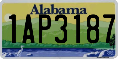 AL license plate 1AP3187