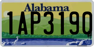 AL license plate 1AP3190