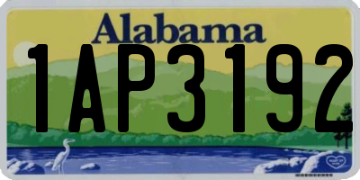 AL license plate 1AP3192