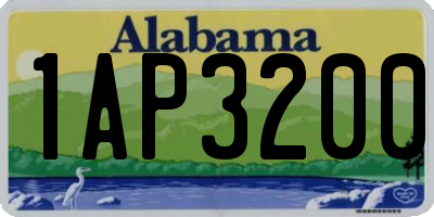AL license plate 1AP3200