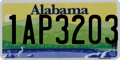 AL license plate 1AP3203