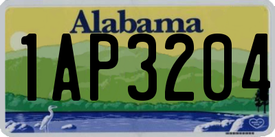 AL license plate 1AP3204