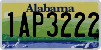 AL license plate 1AP3222