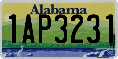 AL license plate 1AP3231