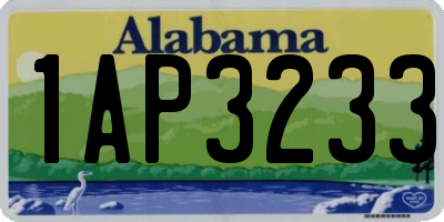 AL license plate 1AP3233
