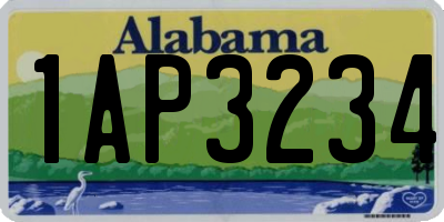 AL license plate 1AP3234