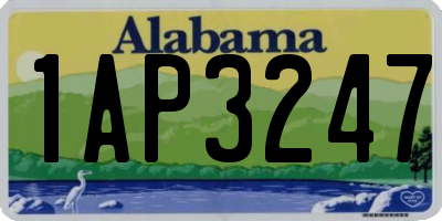 AL license plate 1AP3247